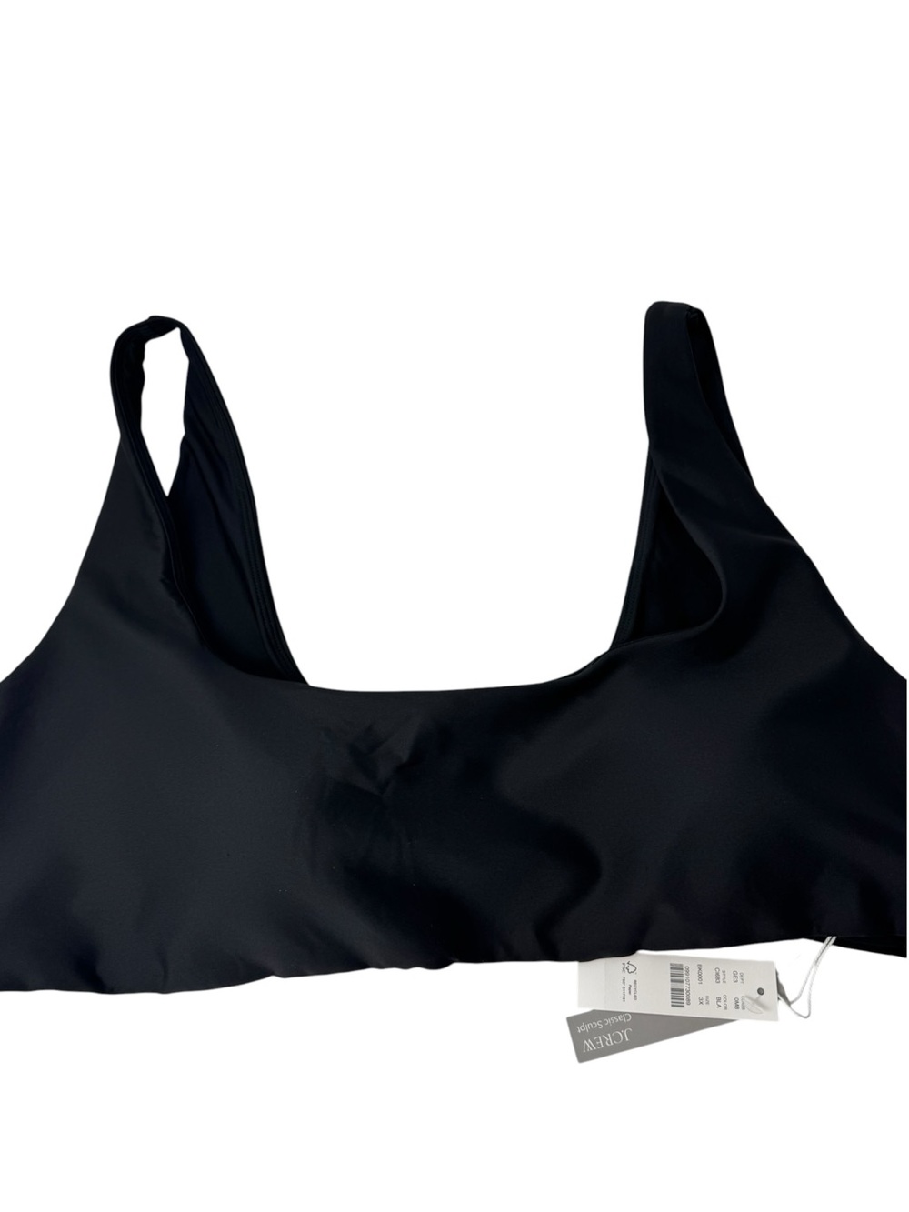 NWT J Crew Claudia Black Bikini Top Classic Sculpt 3X CI683